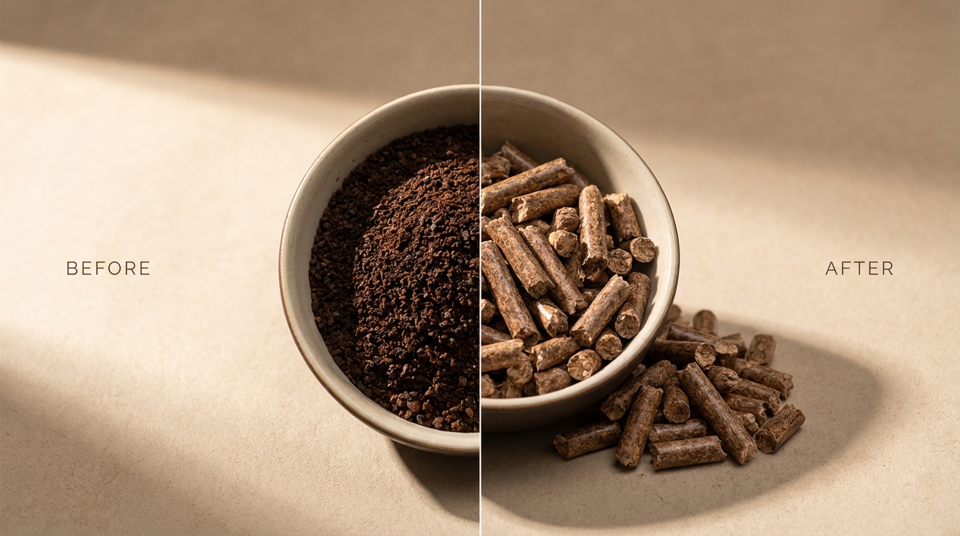 pellets marc de café